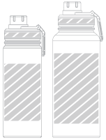 Wasserflasche Siebdruck