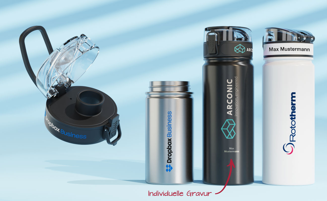 Wasserflasche Aqualok Metal