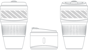 Reise-Becher Siebdruck