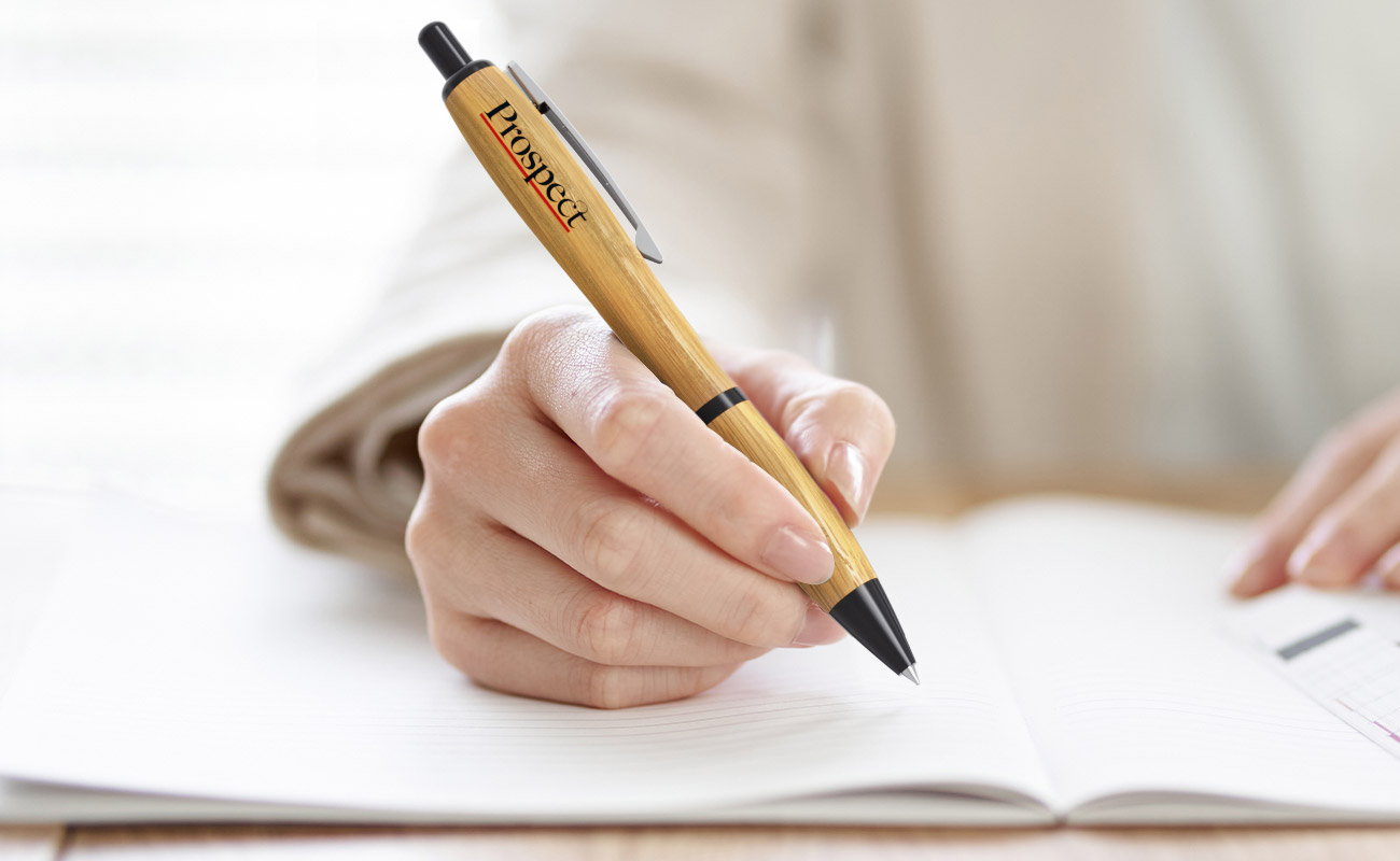 Contour - Personalisierte Kugelschreiber aus Bambus mit Logo gallery thumbnail