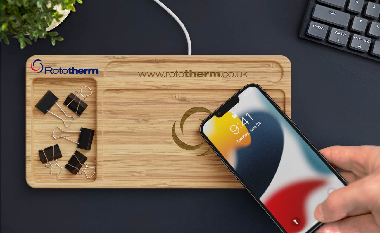 EcoDesk - Wireless Ladegerät Bedrucken Werbeartikel gallery thumbnail