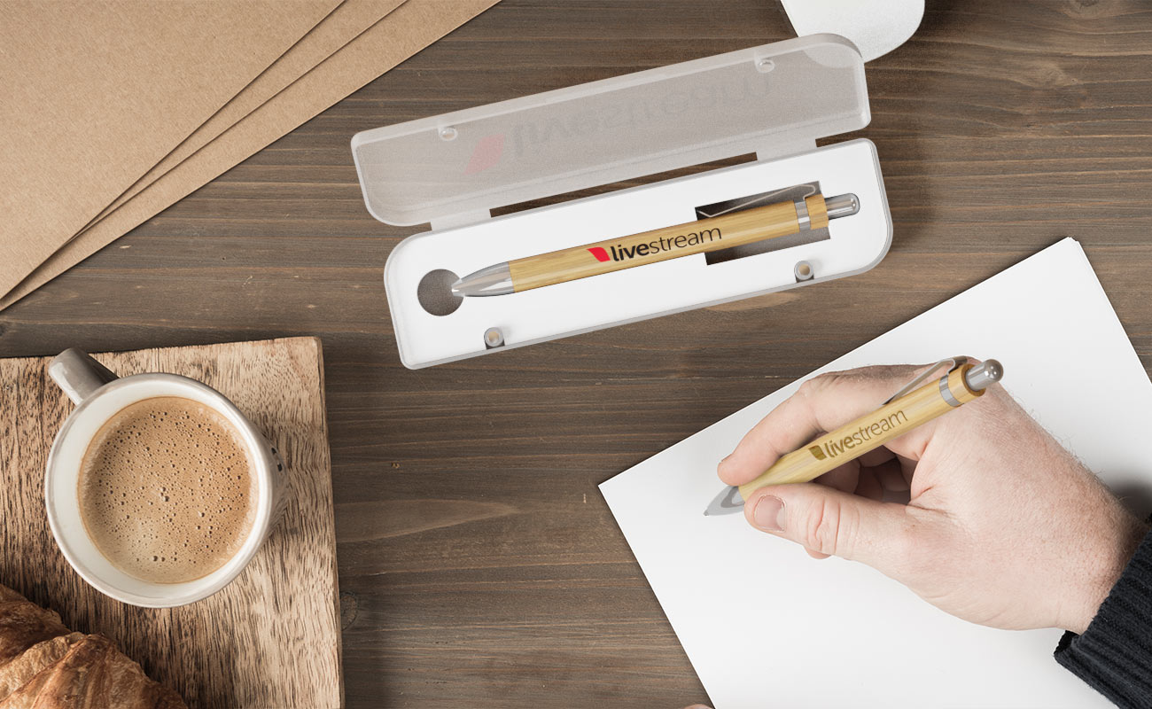 Essence - Personalisierte Kugelschreiber aus Bambus mit Logo gallery thumbnail
