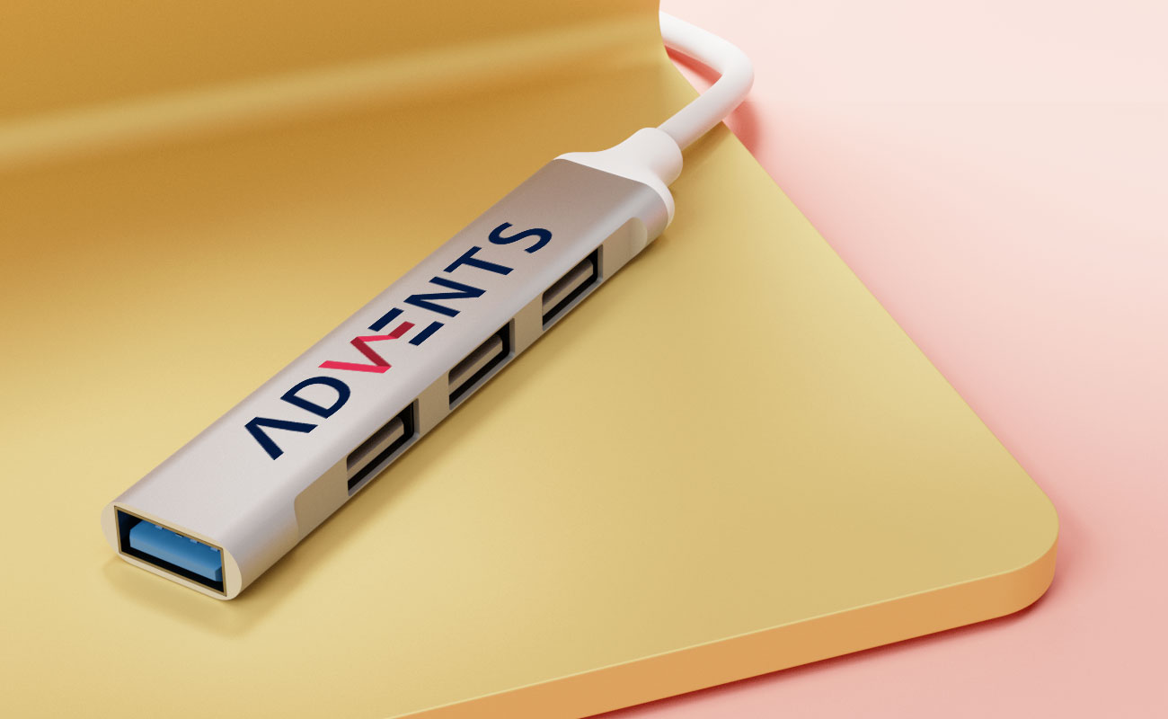 Expand - USB Hub Desktop mit Logo gallery thumbnail