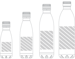 Wasserflasche Siebdruck