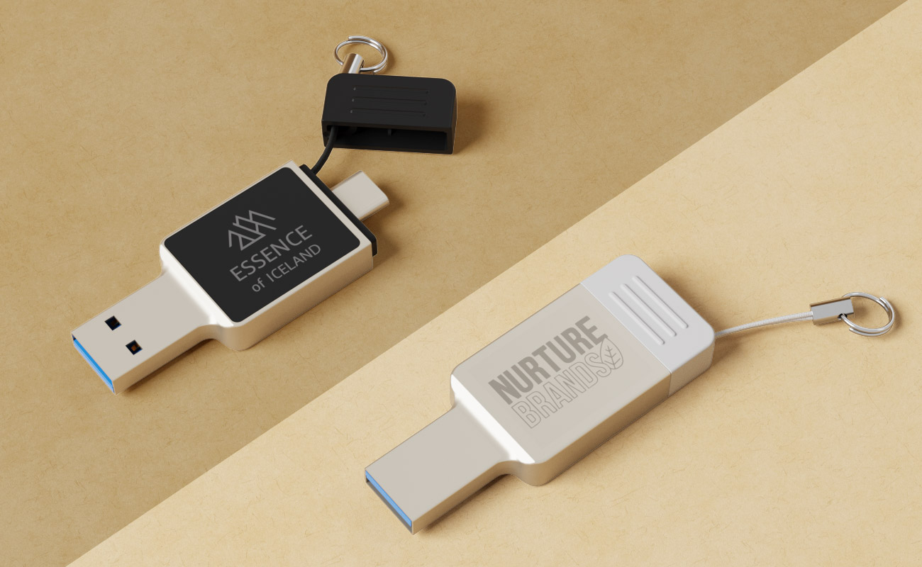 Neon - USB Stick mit Logo mit USB-C gallery thumbnail
