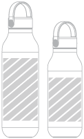 Wasserflasche Siebdruck