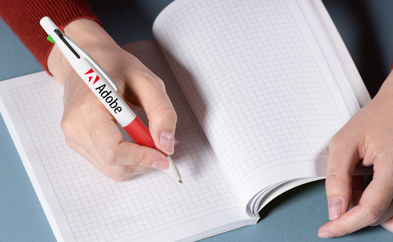 Quad - Vierfarbiger Kugelschreiber mit Logo gallery thumbnail