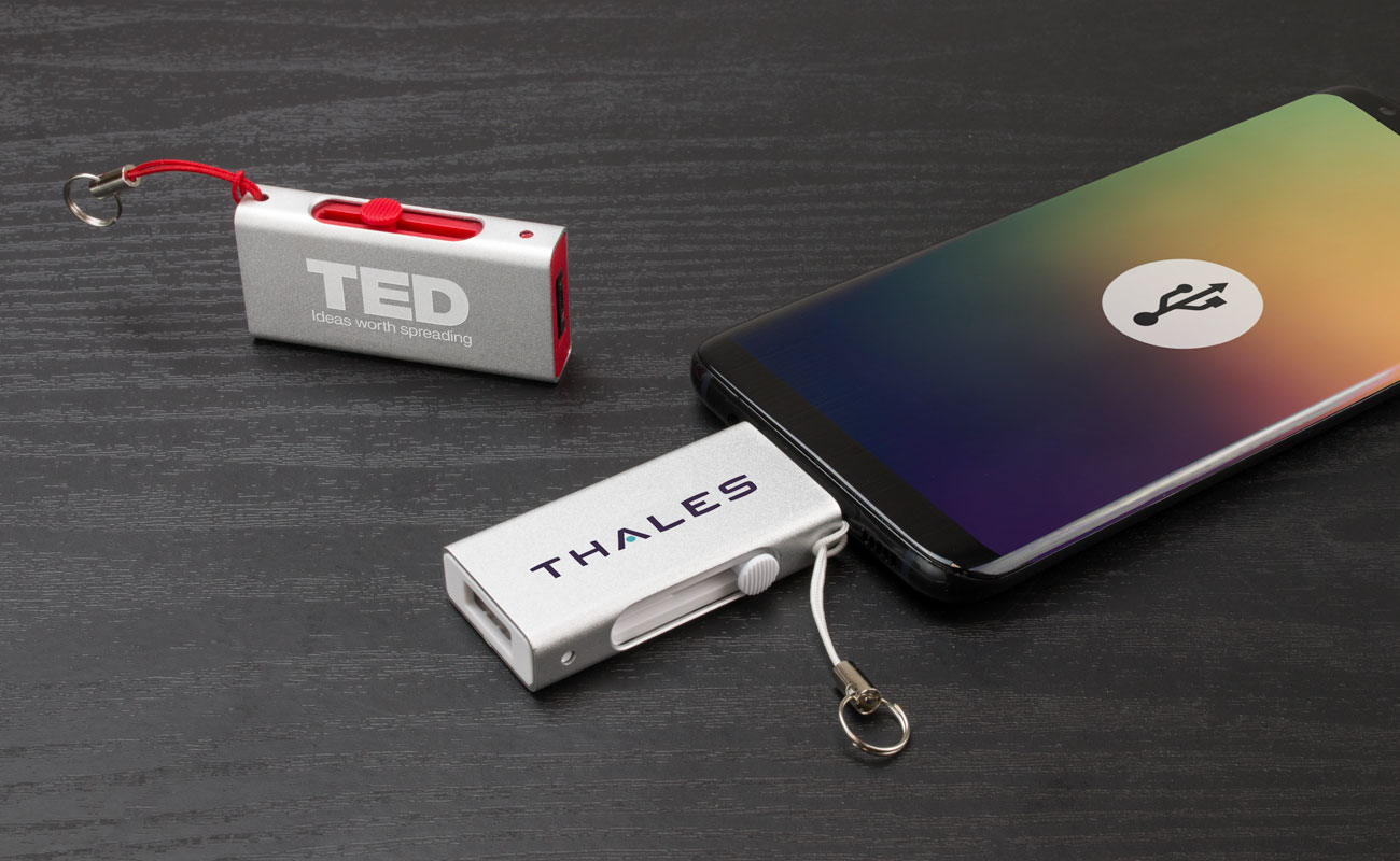 Slide - USB Stick mit Logo mit USB-C gallery thumbnail