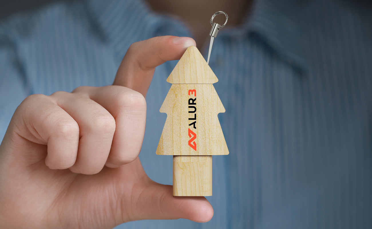 Tree Duo - USB Stick Firmenlogo gallery thumbnail