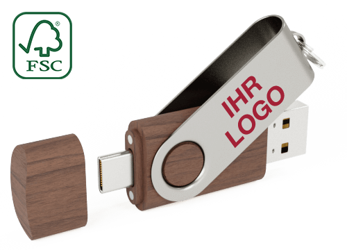 Twister Go Wood - USB Stick Logo