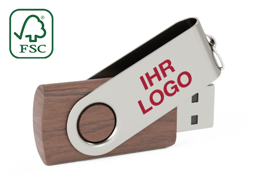 Twister Wood - USB Stick Firmenlogo Twister Wood - USB Stick Firmenlogo