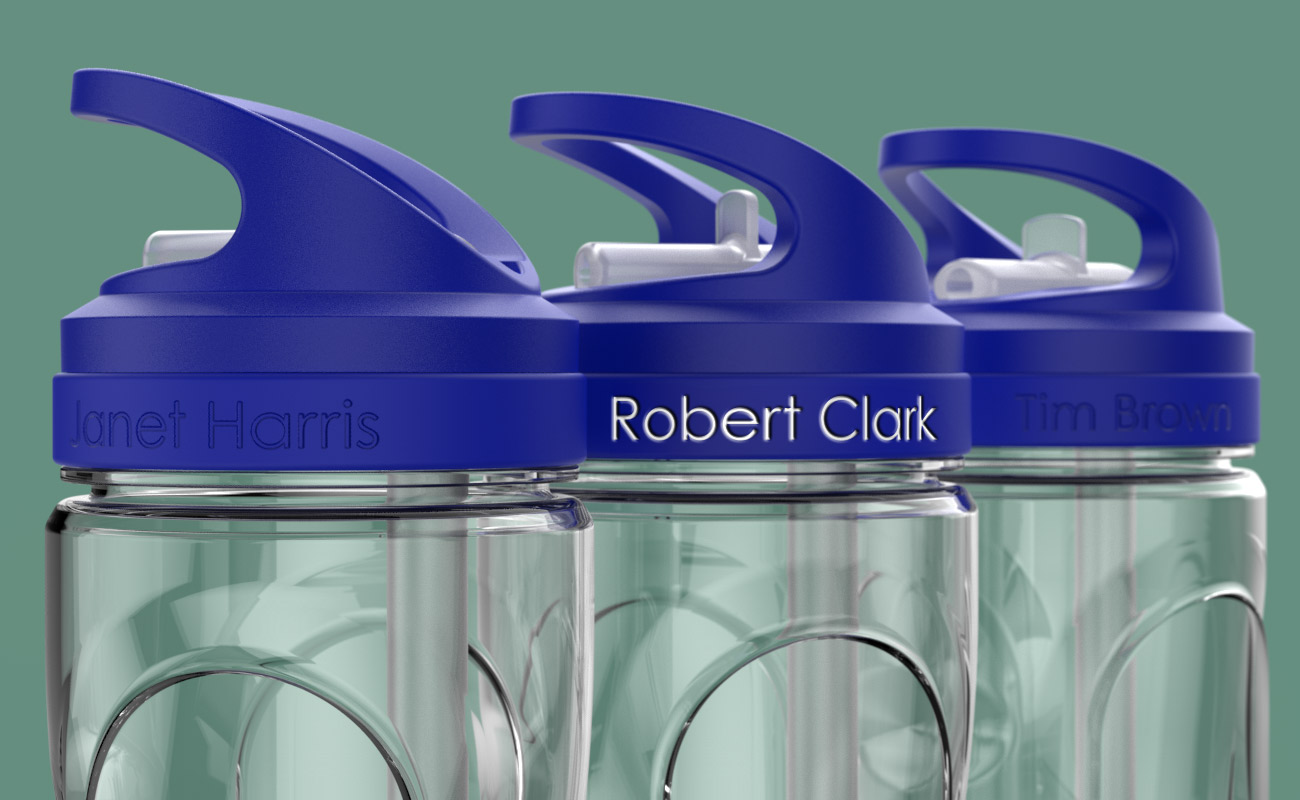 Wave - Bedruckte Wasserflaschen aus Kunststoff gallery thumbnail