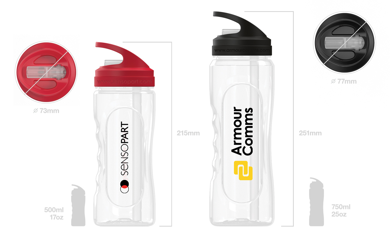 Wave - Personalisierte Wasserflaschen aus Kunststoff mit Logodruck gallery thumbnail